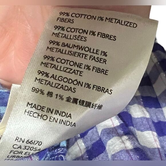 Pilcro Deb Gingham Button Down Long Sleeve Shirt - Picture 6 of 6